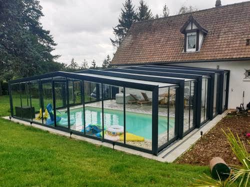 verrière de piscine abri de piscine grande largeur