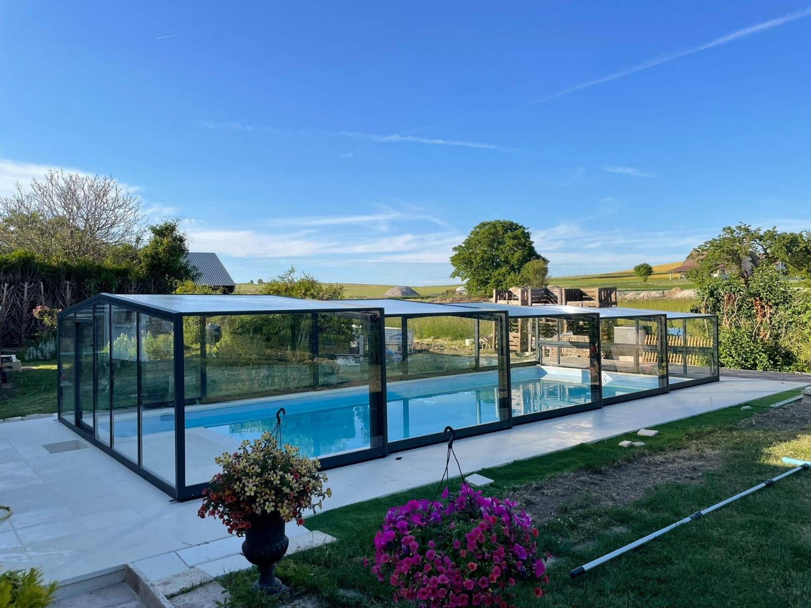 Véranda de piscine abri de piscine