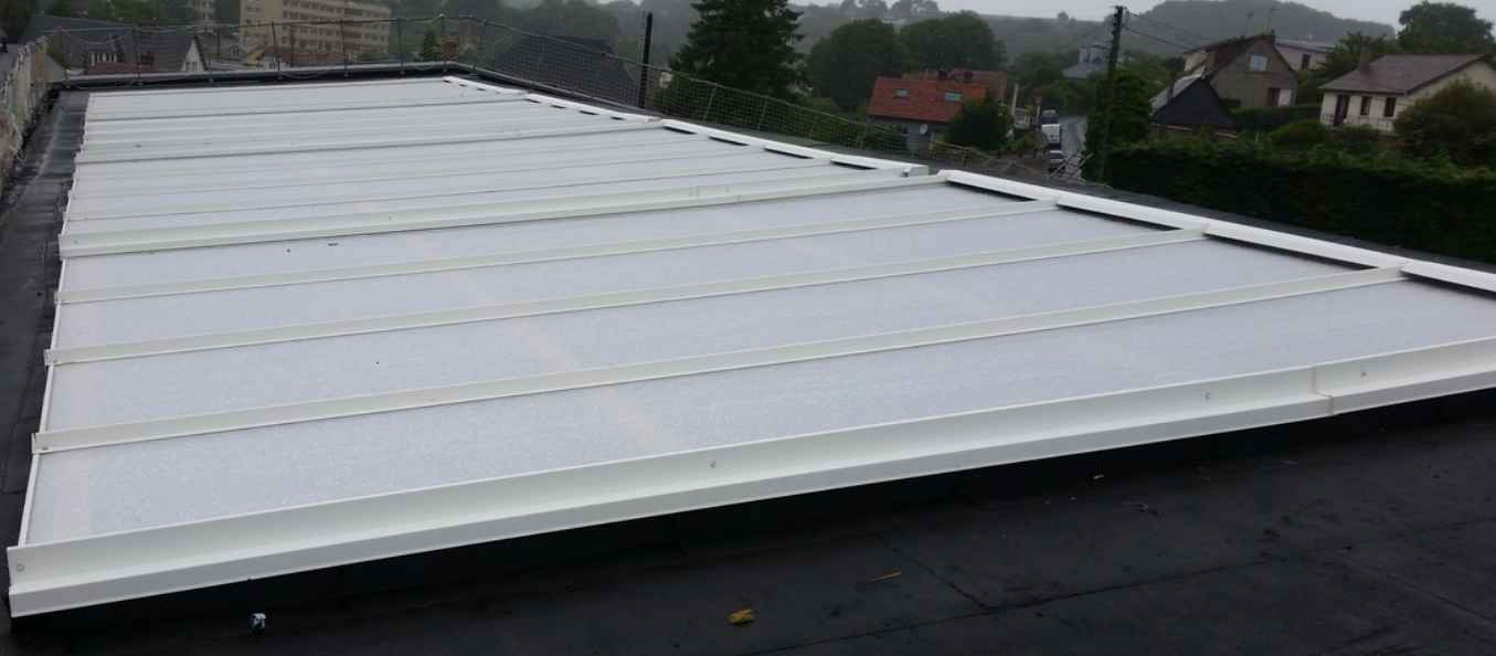 Verrière monopente isolante en polycarbonate